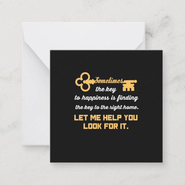 Key To Your New House Note Card (Front)