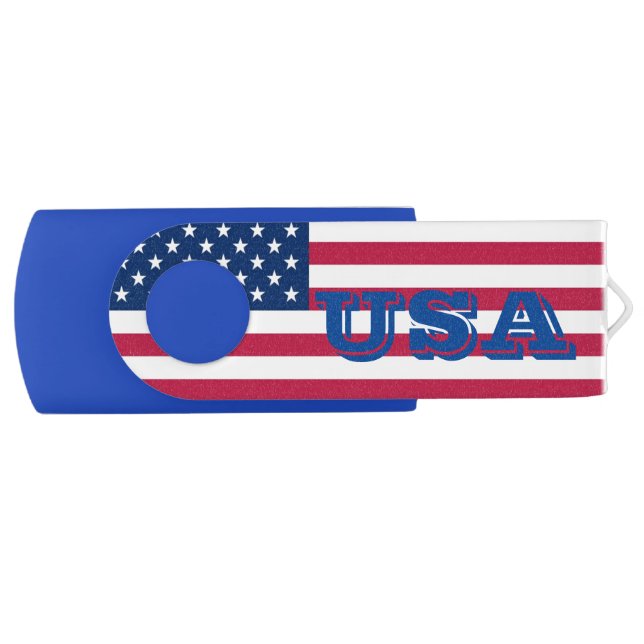 Key USB 2.0 Swivel “the USA " Flash Drive (Front)