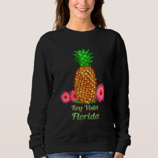 Key Vista Florida Pineapple Floral Sweatshirt
