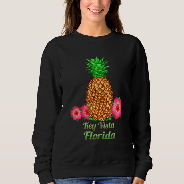 Key Vista Florida Pineapple Floral Sweatshirt (Front)