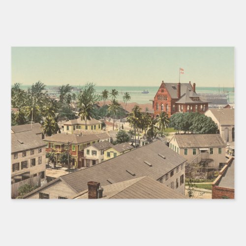 Key West 1900 Vintage Photo Wrapping Paper Sheets