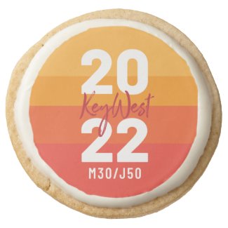 Key West 2022 Round Shortbread Cookie