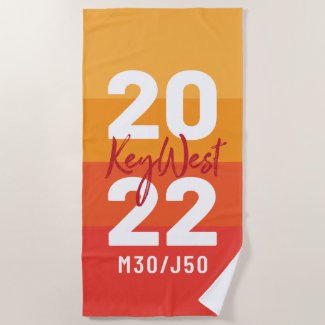 Key West 2022 T-Shirt Beach Towel