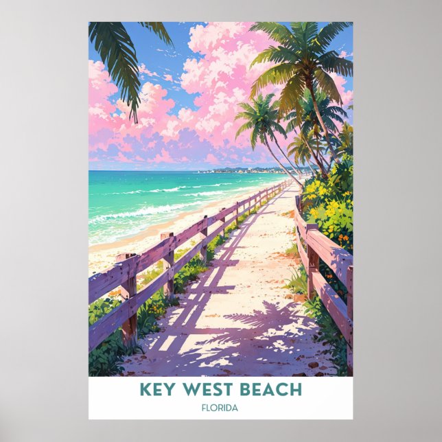 Key West Beach, Florida Poster (Front)