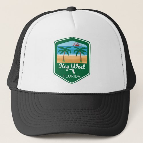 Key West Beach Scene Trucker Hat