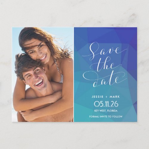 Key West Beach Wedding Photo Save the Date Announcement Postcard