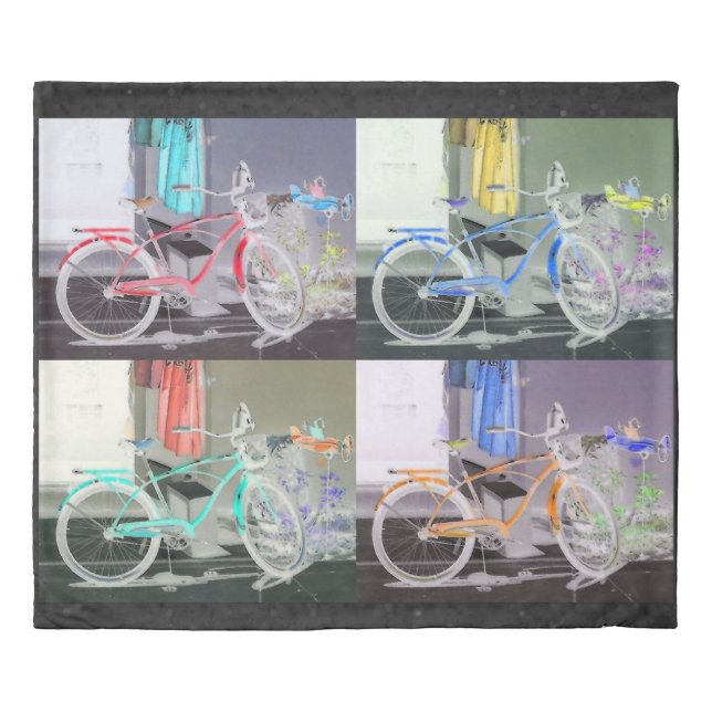 Key West Bicycle Duvet Cover (Front)