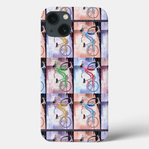 Key West Bicycle Pattern iPhone 13 Case