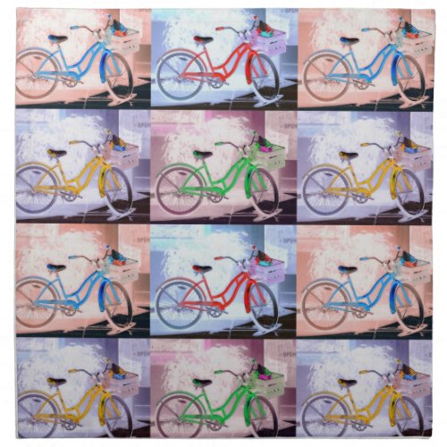 Key West Bicycle Pattern Napkin