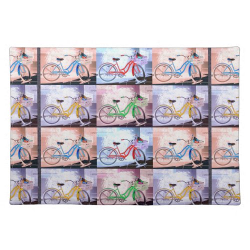 Key West Bicycle Pattern Placemat