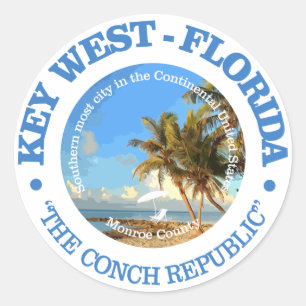 Key West (C) Classic Round Sticker