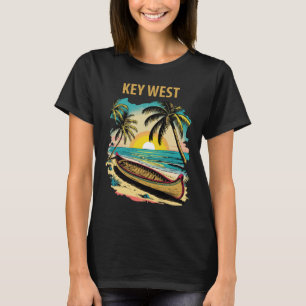 Key West Canoe Tropical Travel T-Shirt