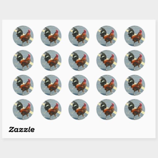 Key West Chicken Classic Round Sticker | Zazzle