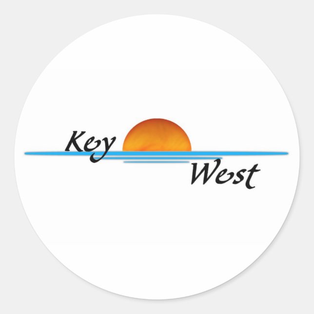 Key West Classic Round Sticker (Front)