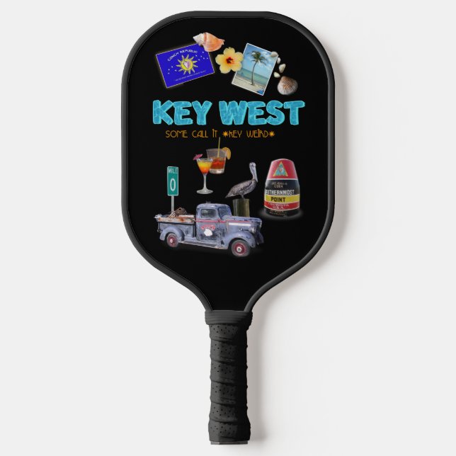 Key West Collage  Pickleball Paddle (Front)
