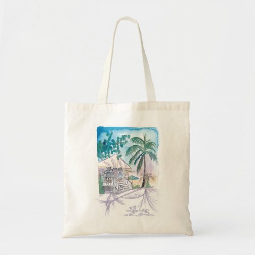 Key West Conch Dream House  Beach Cafe Tote Bag