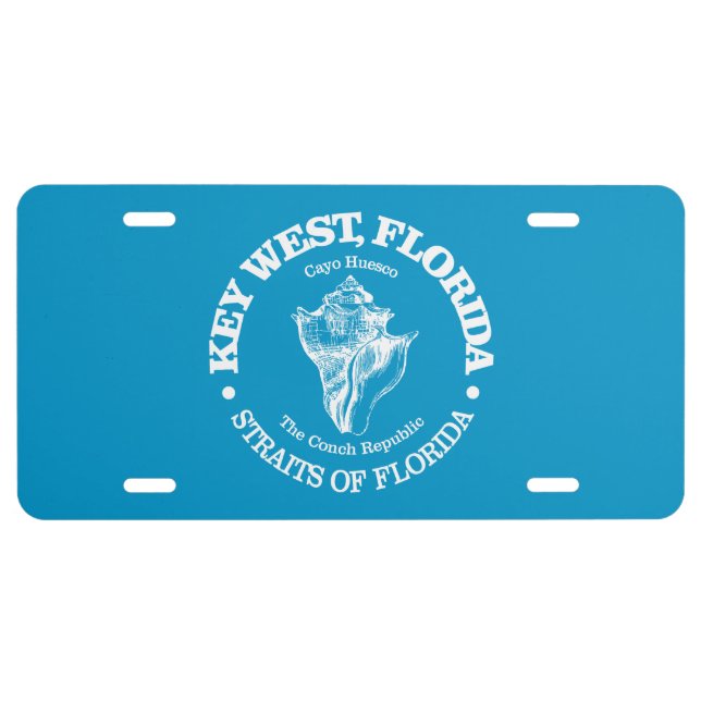 Key West (conch) License Plate (Front)