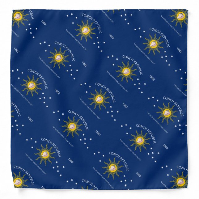 KEY WEST - CONCH REPUBLIC, FL BANDANA (Front)