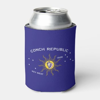 Key West Conch Republic Flag Can Cooler by WRAPPED_TOO_TIGHT at Zazzle