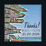 Key West Destination Wedding Favor Thanks Magnets<br><div class="desc">Key West,  Florida destination wedding keepsake thank you favor magnets. Customize with your names,  wedding date and the destination of your wedding.</div>