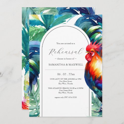 Key West Destination Wedding Rehearsal Dinner Invitation