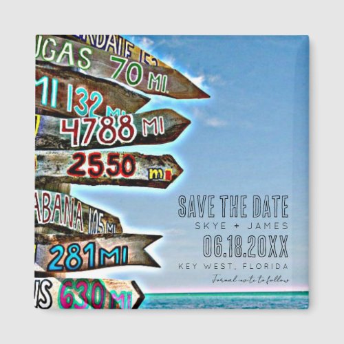 Key West Destination Wedding Save the Date Magnet