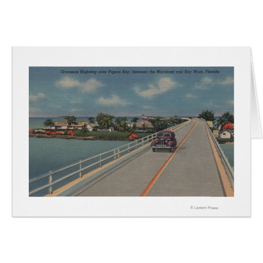 Key West, FL - Highway between Mainland & Keys Cards (Front Horizontal)