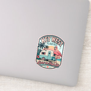 Key West Flamingo Camper Florida Keys  Sticker