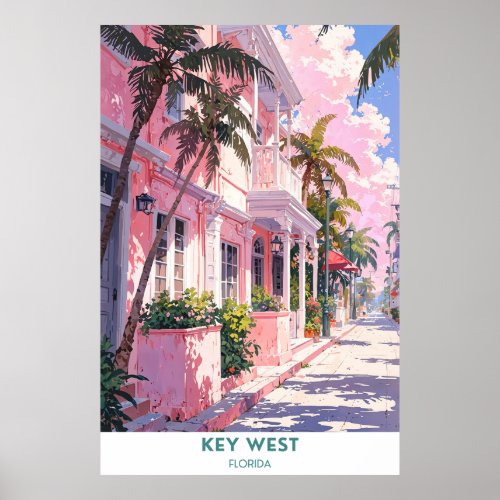 Key West Floria Beach Town Poster