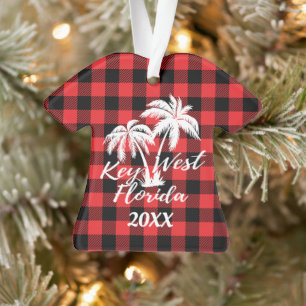 Key West Florida Beach Palm Trees Personalized Ornament
