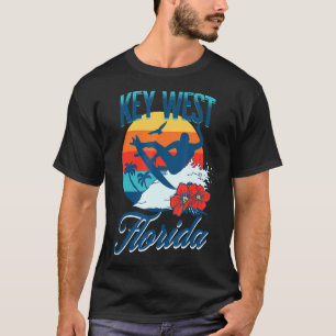 Key West Florida Beach Surfing Summer Vacation T-Shirt
