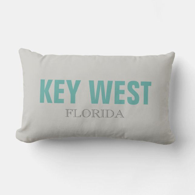 Key West Florida Beach Throw Pillow (Front)
