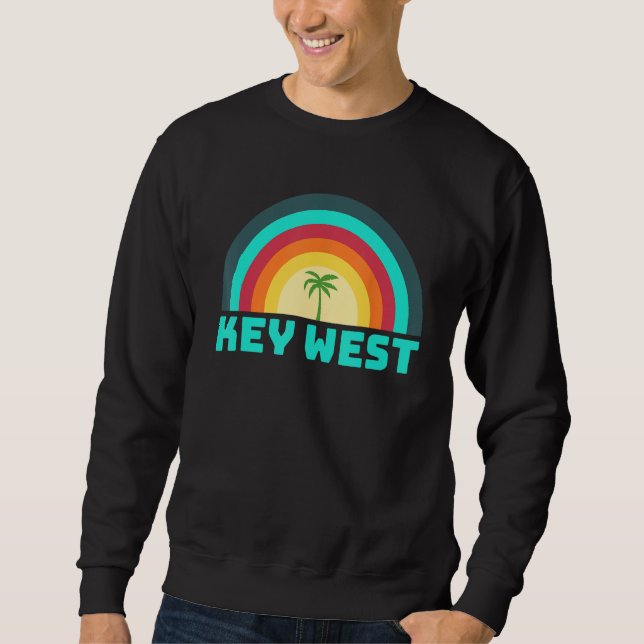 Key West Florida Beach Tropical Family Group Sweatshirt (Front)