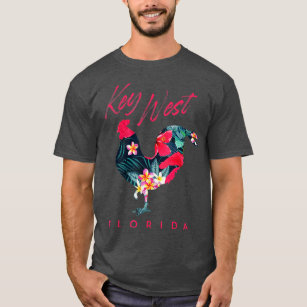 Key West Florida Chicken Lover Flower Hibiscus Sou T-Shirt