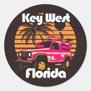 Key West Florida Classic Round Sticker