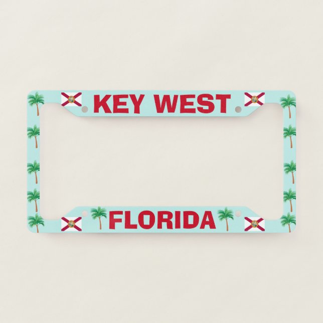 Key West Florida Custom License Plate Frame (Front)
