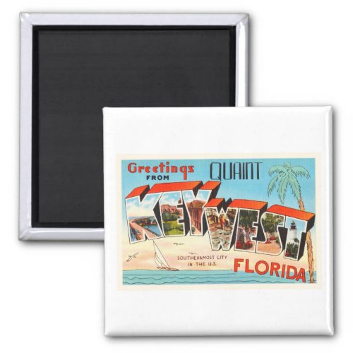 Key West Florida FL Old Vintage Travel Souvenir Magnet