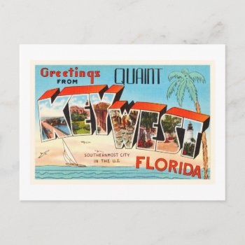Key West Florida Fl Old Vintage Travel Souvenir Postcard by AmericanTravelogue at Zazzle