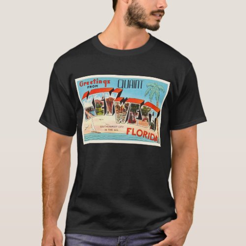 Key West Florida FL Old Vintage Travel Souvenir T_Shirt