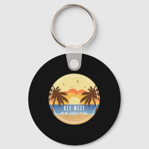 Key West Florida Is My Happy Place Fun Beach Vacat Keychain