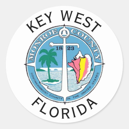 Key West _ Florida Keys Classic Round Sticker