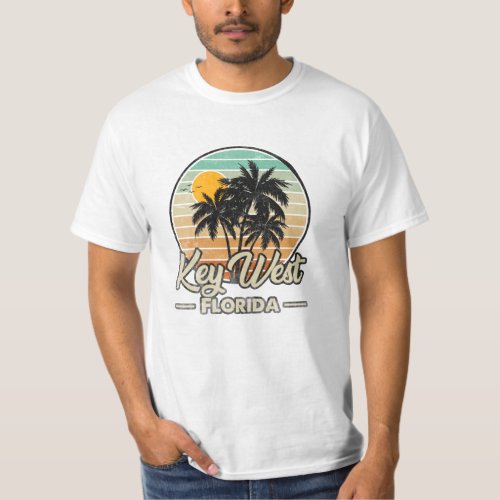 Key West Florida Keys Retro 70s Beach Vacation T_Shirt