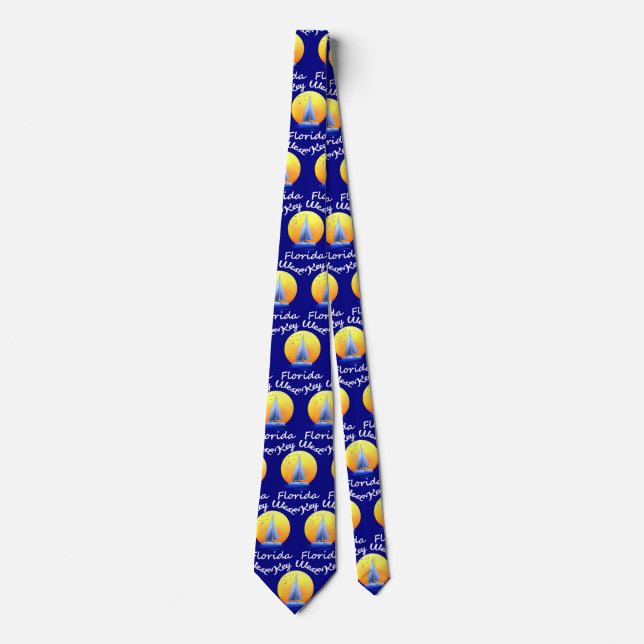 Key West Florida Keys Sailing Neck Tie (Front)