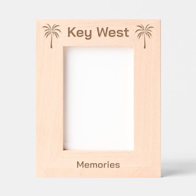 Key West Florida Laser Engraved frame (Front)