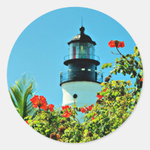 Key West, Florida Lighthouse Classic Round Sticker