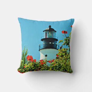 Key West, Florida Lighthouse Throw Pillow