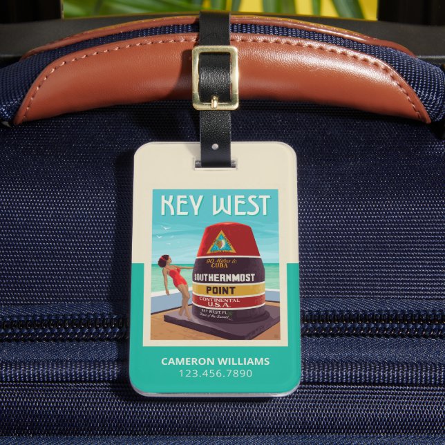 Key West | Florida Luggage Tag (Front Insitu 2)