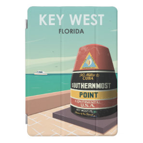 Key West Florida Mile Zero Vintage Travel iPad Pro Cover