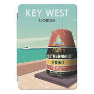 Key West Florida Mile Zero Vintage Travel iPad Pro Cover