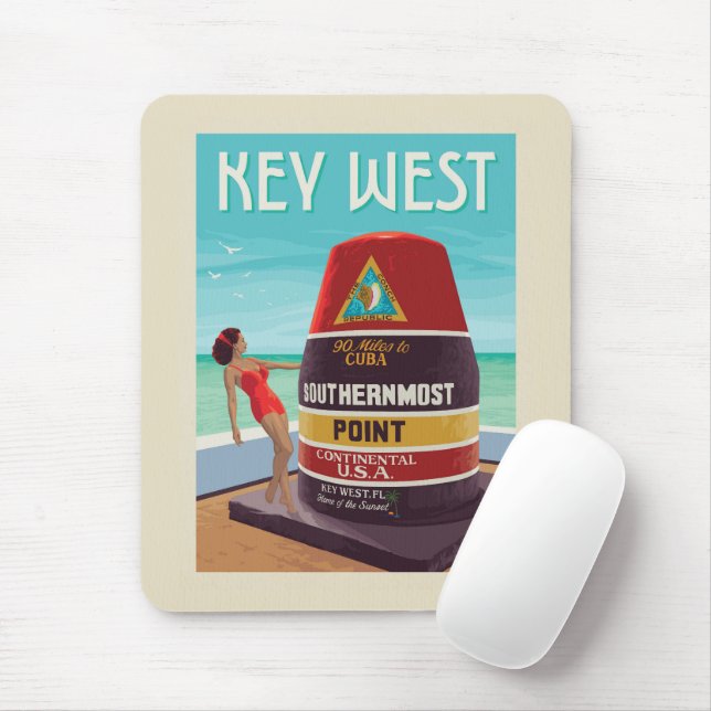Key West | Florida Mouse Pad (With Mouse)